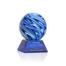 Naples Blue on Sheffield Base Globe Glass Award