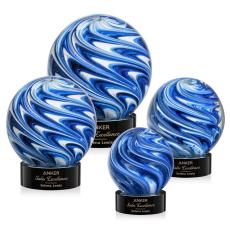 Naples Black on Stanrich Base Globe Glass Award - Awards and Trophies