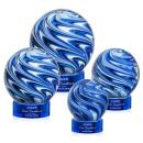 Naples Blue on Stanrich Base Globe Glass Award