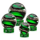 Zodiac Green on Stanrich Base Globe Glass Award