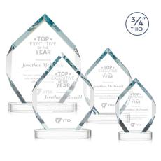 Royal Diamond Starfire on Alberton Base Polygon Crystal Award - Awards and Trophies