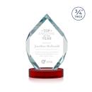 Royal Diamond Red on Alberton Base Polygon Crystal Award