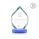 Royal Diamond Sky Blue on Alberton Base Polygon Crystal Award
