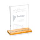 Emperor Amber (Vert) Rectangle Crystal Award