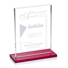 Emperor Red (Vert) Rectangle Crystal Award - Awards and Trophies