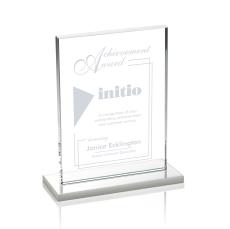 Emperor White (Vert)  Rectangle Crystal Award - Crystal Awards