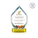 Royal Diamond Full Color Gold on Alberton Base Polygon Crystal Award