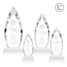 Fortier Clear on Entwhistle Base Peaks Crystal Award - Awards and Trophies