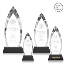 Fortier Black on Entwhistle Base Peaks Crystal Award - Awards and Trophies
