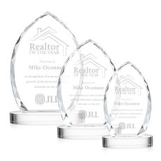 Wilton Clear on Alberton Base Peaks Crystal Award - Crystal Awards