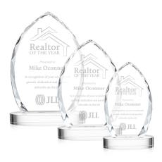 Wilton Clear on Alberton Base Peaks Crystal Award - Awards and Trophies