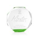 Acadian Green Polygon Crystal Award