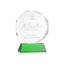 Acadian Green on Newhaven Base Polygon Crystal Award