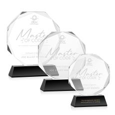 Acadian Black on Newhaven Base Polygon Crystal Award - Awards and Trophies