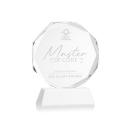 Acadian White on Newhaven Base Polygon Crystal Award