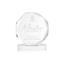 Acadian White on Alberton Base Polygon Crystal Award
