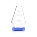 Kingsley Sky Blue on Alberton Base Polygon Crystal Award