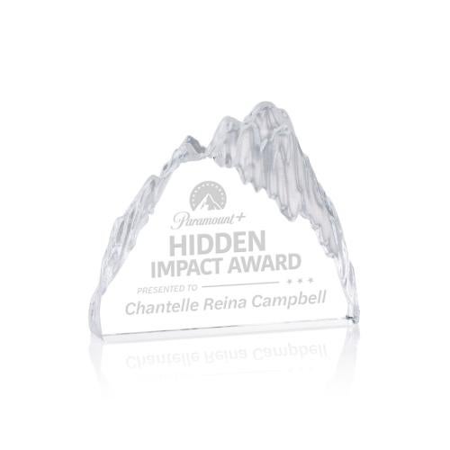 Awards and Trophies - Crystal Awards - Glacier Iceberg Peaks Crystal Award