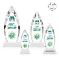 Fortier Full Color White on Entwhistle White Peaks Crystal Award - Full Color Imprint