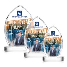 Wilton Full Color Clear on Alberton Base Peaks Crystal Award - Awards and Trophies