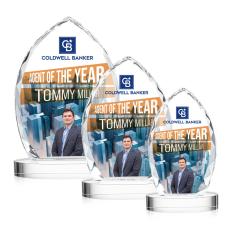 Wilton Full Color Clear on Alberton Base Peaks Crystal Award - Full Color Imprint