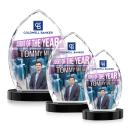 Wilton Full Color Black on Alberton Base Peaks Crystal Award