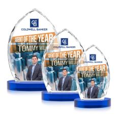 Wilton Full Color Blue on Alberton Base Peaks Crystal Award - Crystal Awards