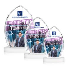 Wilton Full Color White on Alberton Base Peaks Crystal Award - Crystal Awards