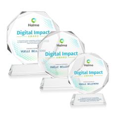 Acadian Full Color Clear on Newhaven Base Polygon Crystal Award - Awards and Trophies