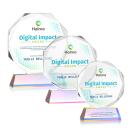 Acadian Full Color Prismatic on Newhaven Base Polygon Crystal Award