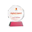 Acadian Full Color Red on Newhaven Base Polygon Crystal Award