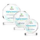 Acadian Full Color Clear on Alberton Base Polygon Crystal Award