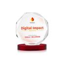 Acadian Full Color Red on Alberton Base Polygon Crystal Award