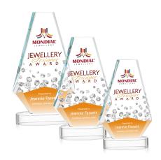 Kingsley Full Color Clear on Alberton Base Polygon Crystal Award - Awards and Trophies