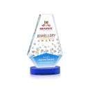 Kingsley Full Color Blue on Alberton Base Polygon Crystal Award
