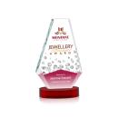 Kingsley Full Color Red on Alberton Base Polygon Crystal Award