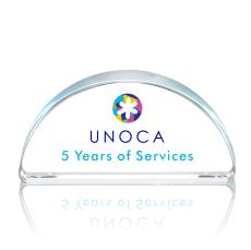 Rosella Full Color Peaks Crystal Award - Full Color Imprint