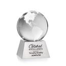 Globe Globe on Aluminum Base Crystal Award
