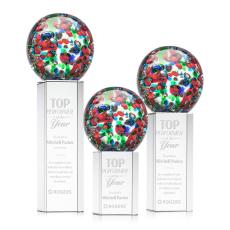 Fantasia Globe on Dakota Base Glass Award - Art Glass Awards