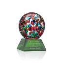 Fantasia Green on Sheffield Base Globe Glass Award