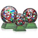 Fantasia Green on Sheffield Base Globe Glass Award