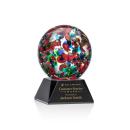 Fantasia Black on Sheffield Base Globe Glass Award