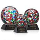 Fantasia Black on Sheffield Base Globe Glass Award