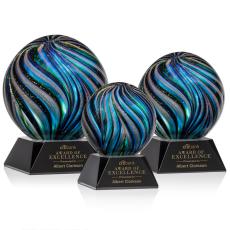 Malton Black on Sheffield Base Globe Glass Award - Awards and Trophies