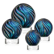 Malton Clear on Stanrich Base Globe Glass Award - Awards and Trophies