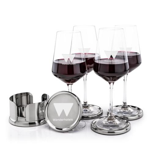 Corporate Gifts - Barware - Gift Sets - Baldoni Coasters & Breckland Wine Set