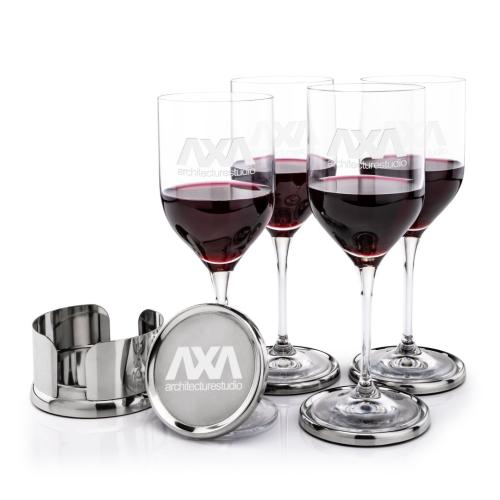 Corporate Gifts - Barware - Gift Sets - Baldoni Coasters & Belmont Wine Set