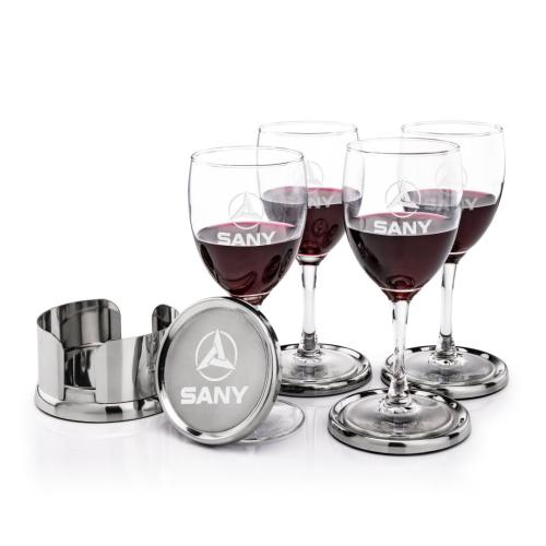 Corporate Gifts - Barware - Gift Sets - Baldoni Coasters & Carberry Wine Set