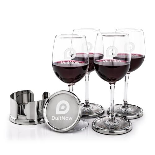 Corporate Gifts - Barware - Gift Sets - Baldoni Coasters & Connoisseur Wine Set