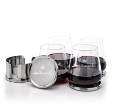 Baldoni Coasters & Breckland Stemless Wine Set - Corporate Gifts
